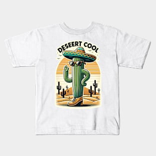 Desert Cool - Stylish Cactus Design Kids T-Shirt